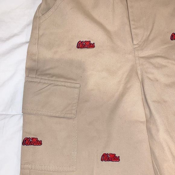 Vive la Fete boutique OLE MISS REBELS boys khaki shorts size 7 - Picture 6 of 7